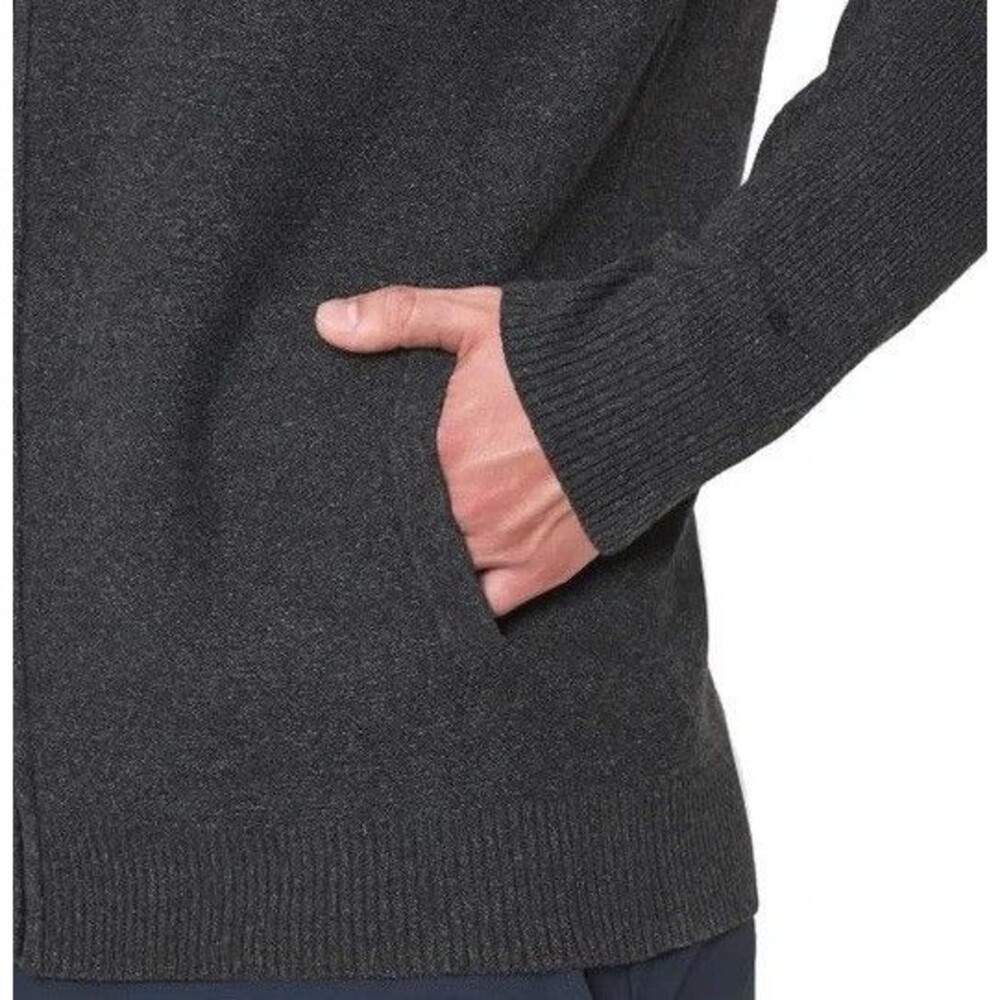 Modern Ambition Men's Full Zip Hooded Recycled Knit Jacket Gray Small NWT - Picture 3 of 3